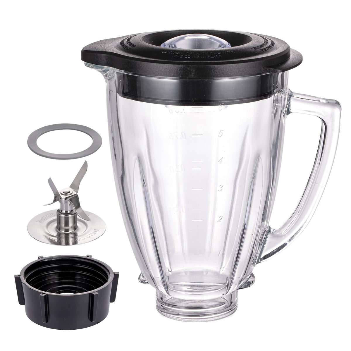 ChimimeDecor 6 Cup Blender Glass Jar Replacement Parts with Blade & Lid for Oster Osterizer NOT fit Pro Master or Versa Models