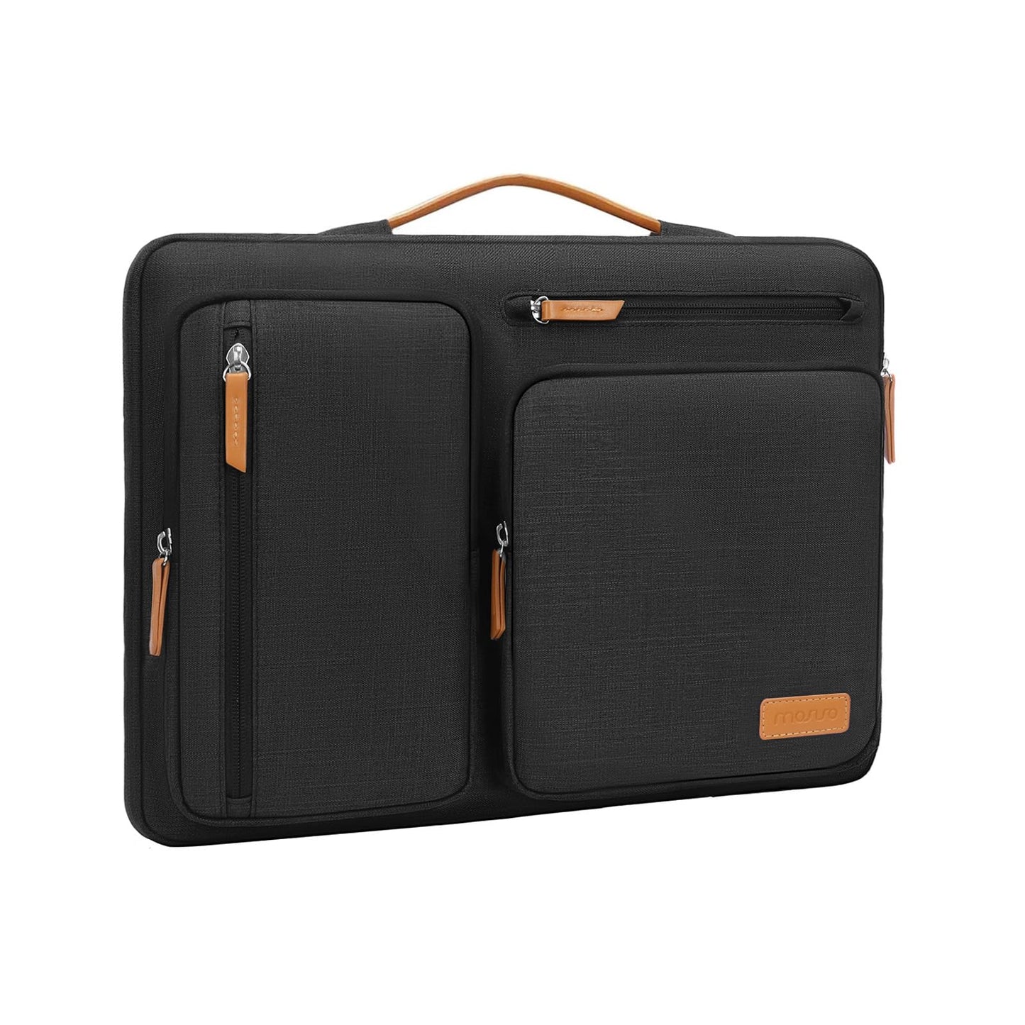 MOSISO 360 Protective Laptop Case 13.3 inch, 13-13.3 inch Laptop Sleeve Compatible with MacBook Air/Pro 13 / Pro 14,HP Dell Acer ASUS,Side Open Carrying Case with 4 Zipper Pockets&Handle, Black