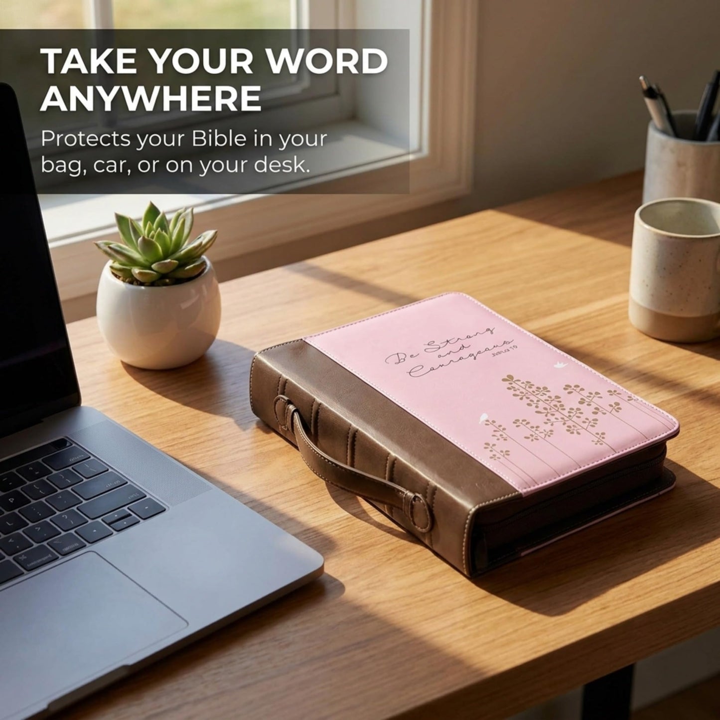 Officewerks Women's Bible Cover - Be Strong