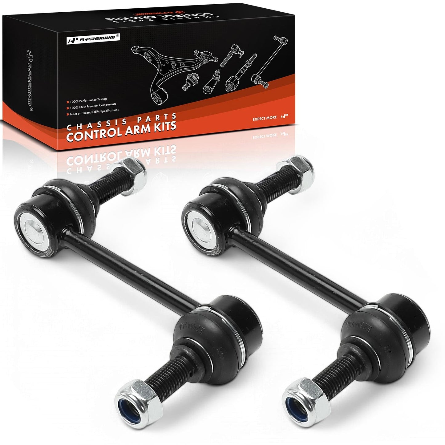 A-Premium 2 x Front Sway Bar Links Stabilizer Bar Links, Compatible with Ford Edge 2007-2014 & Lincoln MKX 2007-2015, Sport Utility