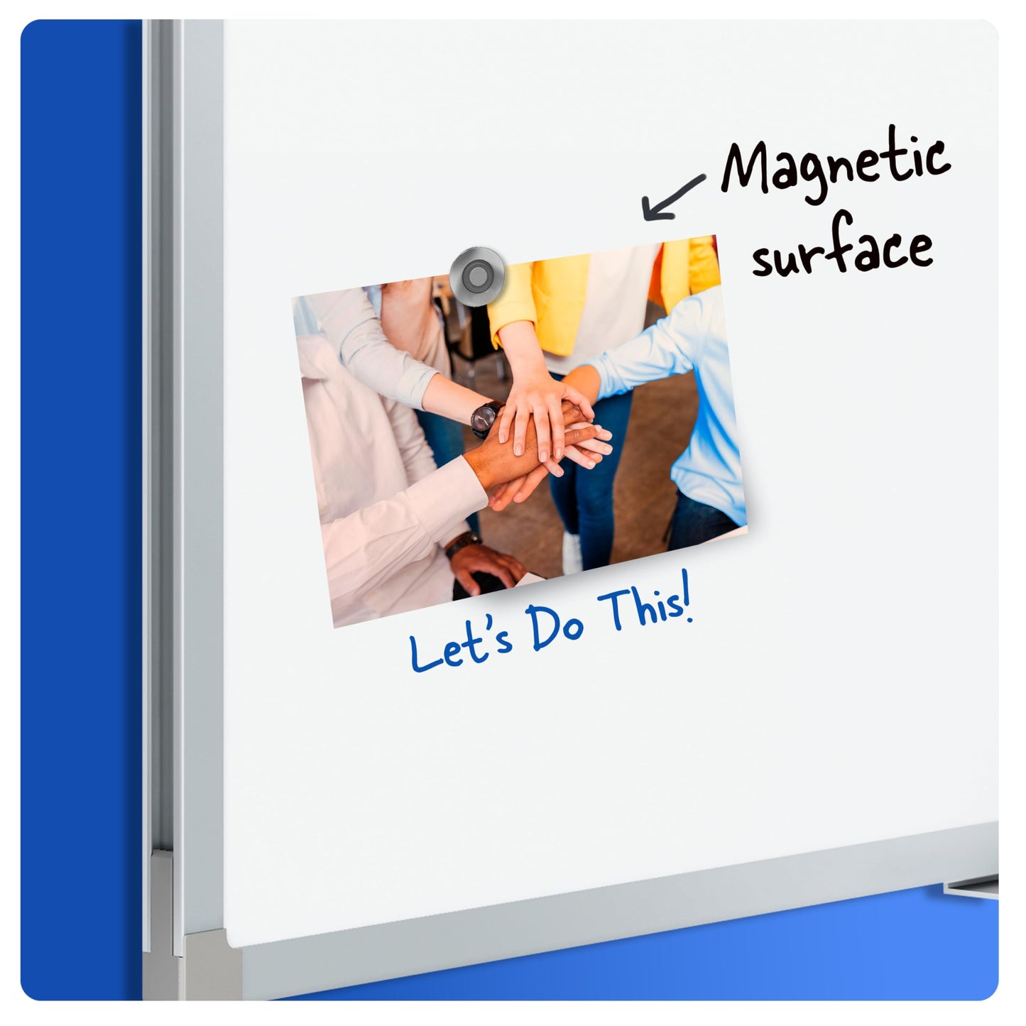 Mead White Board 36" x 24", Magnetic Dry Erase Whiteboard for Wall, White/Silver (SM85356)