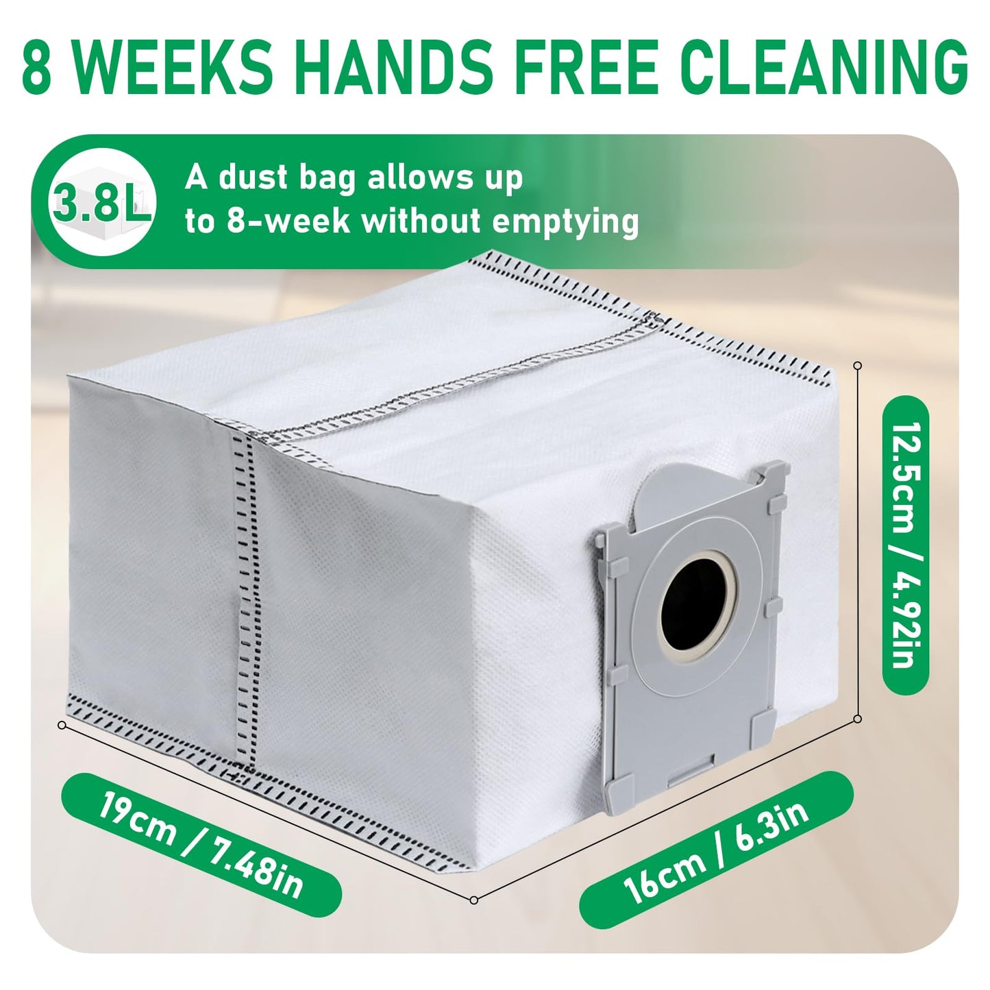 21 Pack Replacement Dust Bags Compatible with ECOVACS DEEBOT X9 PRO Omni, T90 PRO Omni, T50 PRO, T50 MAX, X8 PRO Omni, T80 Omni - Large Capacity Disposable Vacuum Cleaner Bags
