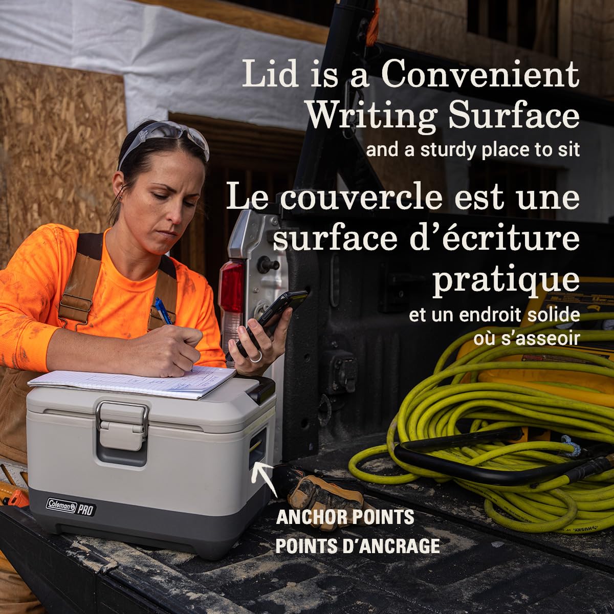 Coleman Pro Heavy-Duty Insulated 9-Quart Hard Cooler Lunchbox, 8.5L Durable Portable Cooler for Rugged Outdoor & Jobsite Use, Anchor Points for Secure Transportation