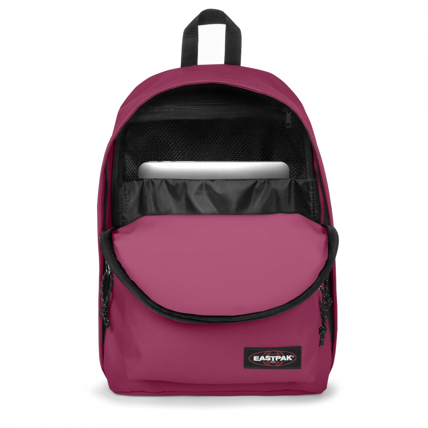 Eastpak Out Of Office – 31L Backpack with Dual Compartments, 14-inch Laptop Tablet Sleeve, Utility Pocket, Bottle Holder, Wine Burgundy