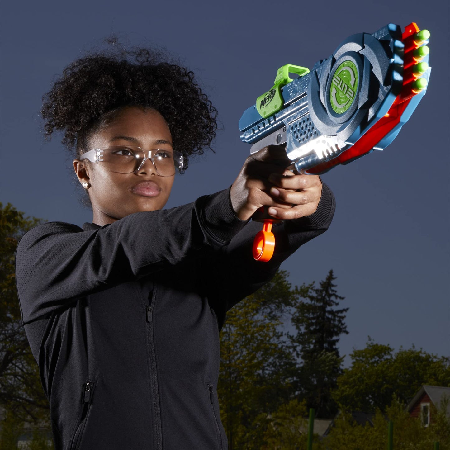NERF Elite 2.0 Flipshots Flip-8 Blaster, Rotating Dart Barrels, 8-Dart Capacity, 8 Elite Darts, Toy Foam Blasters, Kids Outdoor Games & Toys for Boys & Girls, Blue