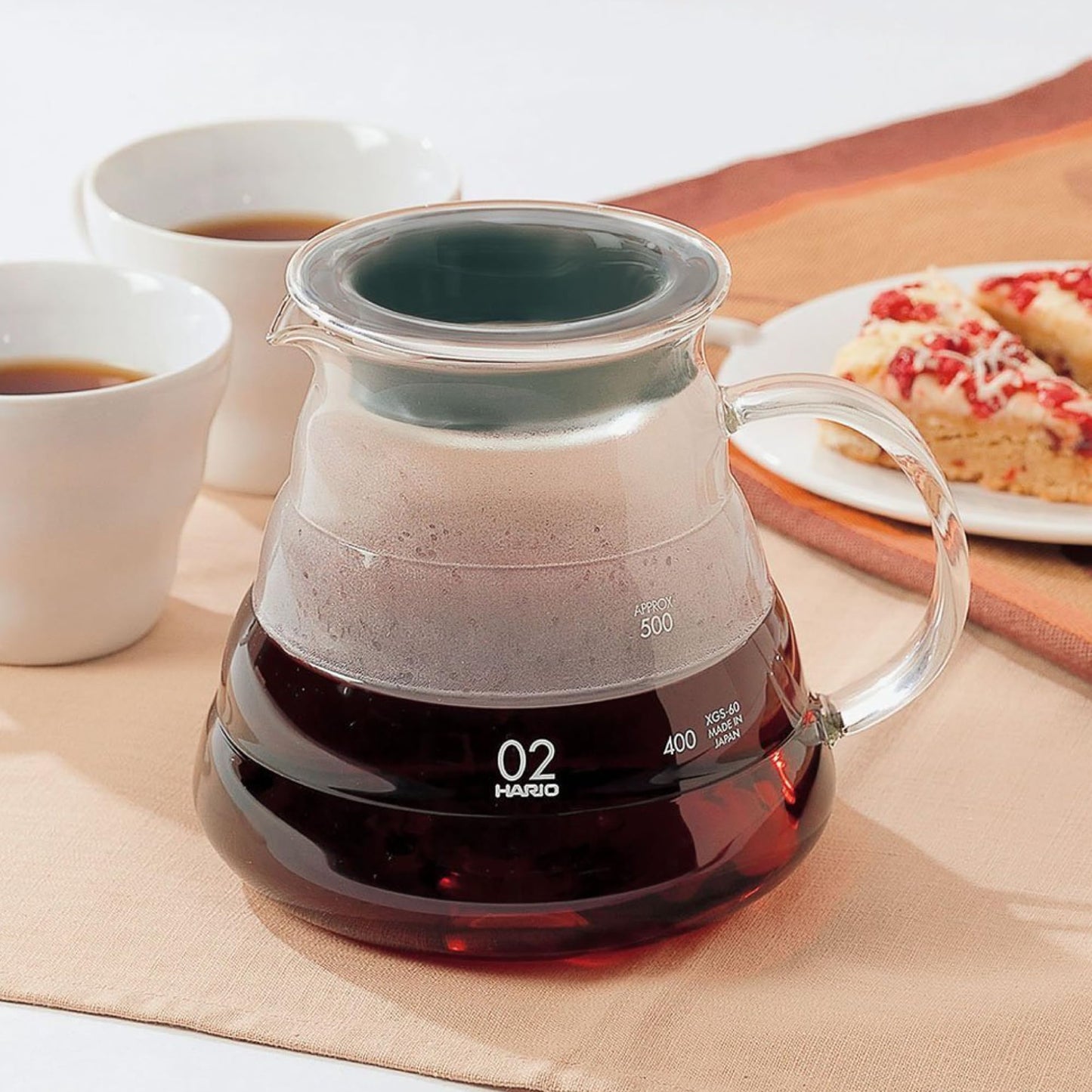 Hario V60 Glass Range Coffee Server, 600ml, Clear