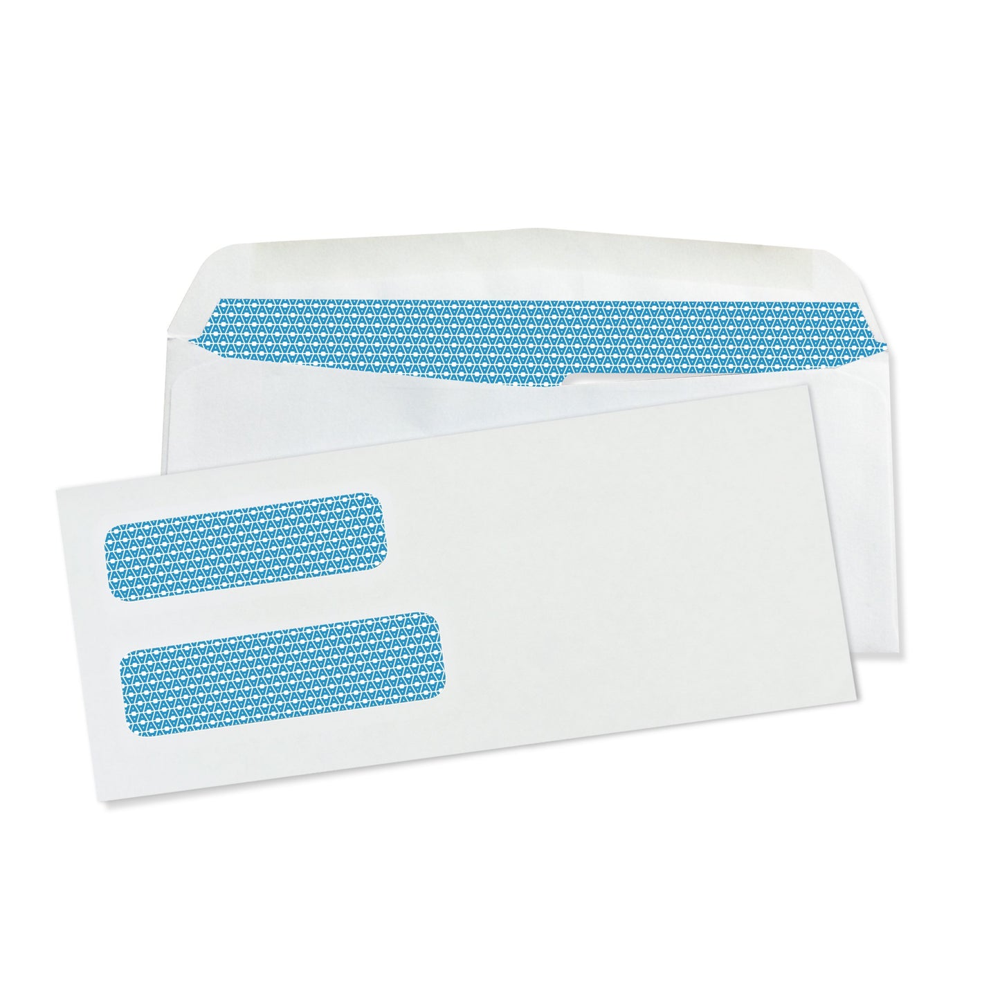 Aimoh 500#10 Double Window Security Business Mailing Envelopes - for Invoices, Statements and Legal Documents - GUMMED Closure, Security Tinted - Size 4-1/8 x 9-1/2 - White - 24 LB - 500 Count (30101)