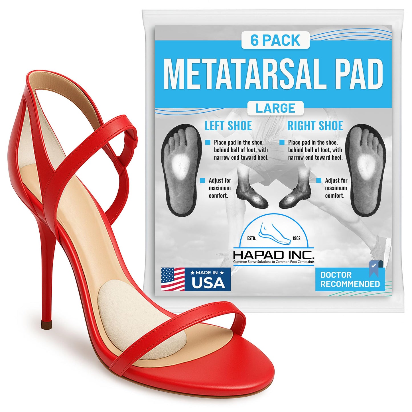 Metatarsal Felt Foot Pad Skived Cut - 6 Pairs - 1/4" Thick, MARS Wellness, B01K8QCYFY, taban100,46.39,25,25,14.25,6.99,21.24,8.50,5.95,35.68,46.39 DR JK- Ball of Foot Cushions Metatarsal and Mortons Neuroma Pads Two Pairs of Forefoot Pads Ball of Foot Pad