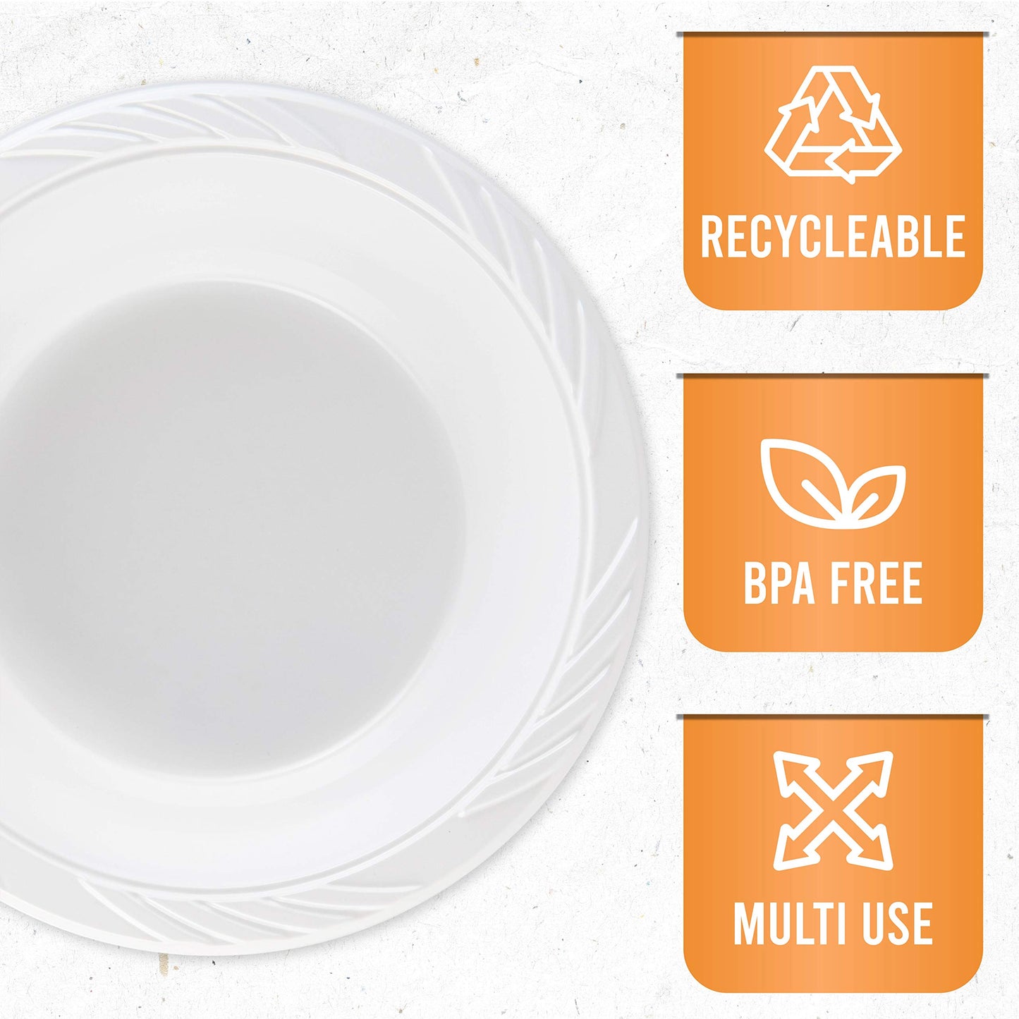 200 Count Disposable 18 ounce White Plastic Soup Bowls