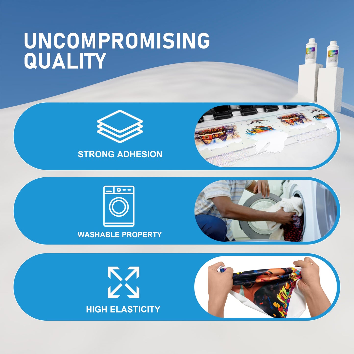 Lancelot Premium DTF Ink 500ML-Vibrant & Durable PET Film Transfer Ink for DTF Printer, Ep Printers Ep ET-8550, XP-15000, L1800, L805, R1390, R2400 for Heat Transfer Printing 500ml(500ml*1,1WH)