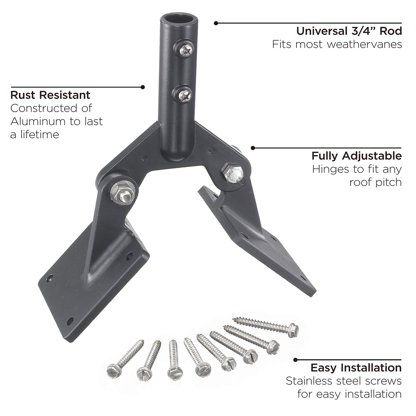 Good Directions 401AL Adjustable Aluminum Weathervane Roof Mount