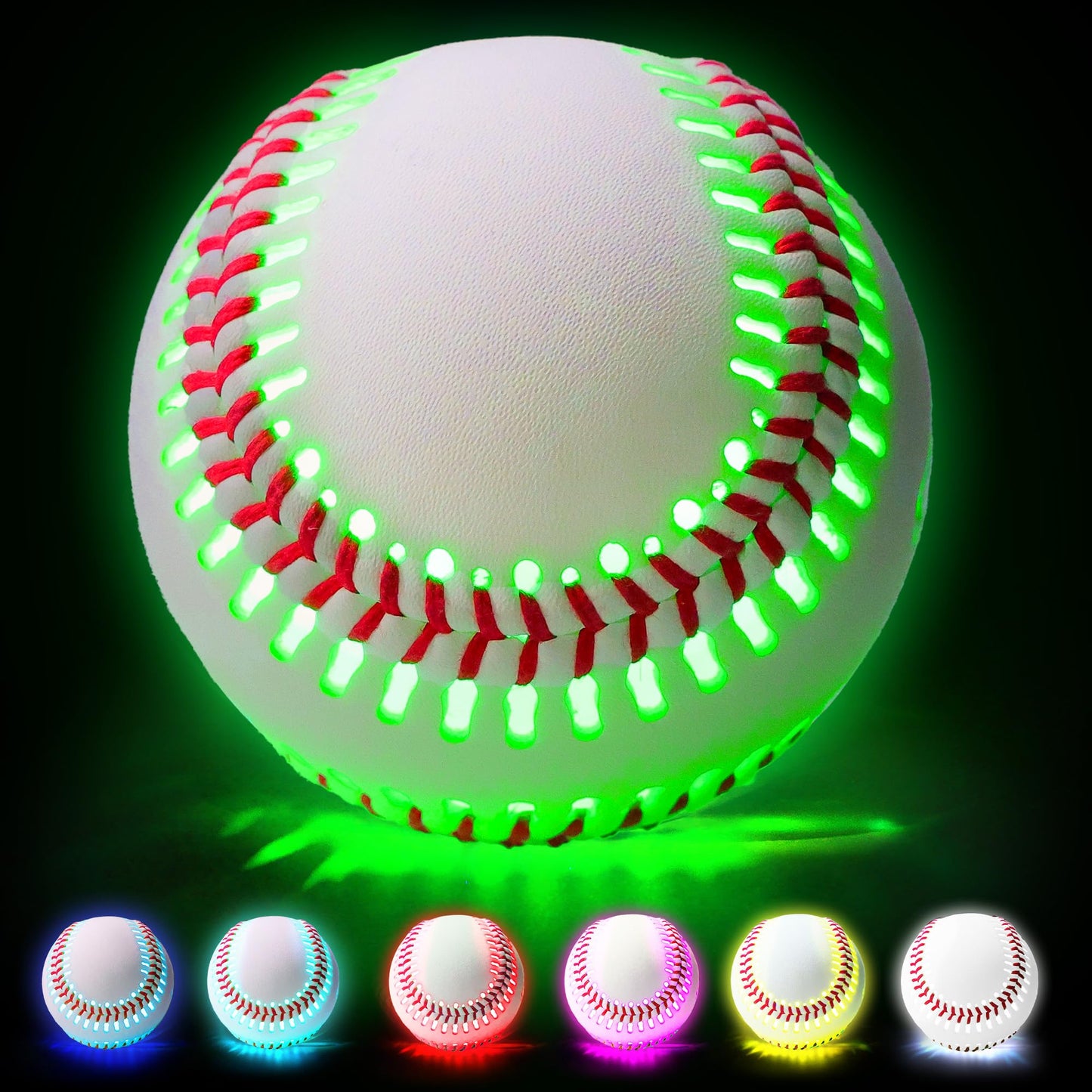 Light Up Baseball, Glow in The Dark Baseball for Boys Teens, Rechargeable Outside Baseball Game Accessories Toy with 7 Color Change, Ideal Gifts on Birthday Christmas Easter