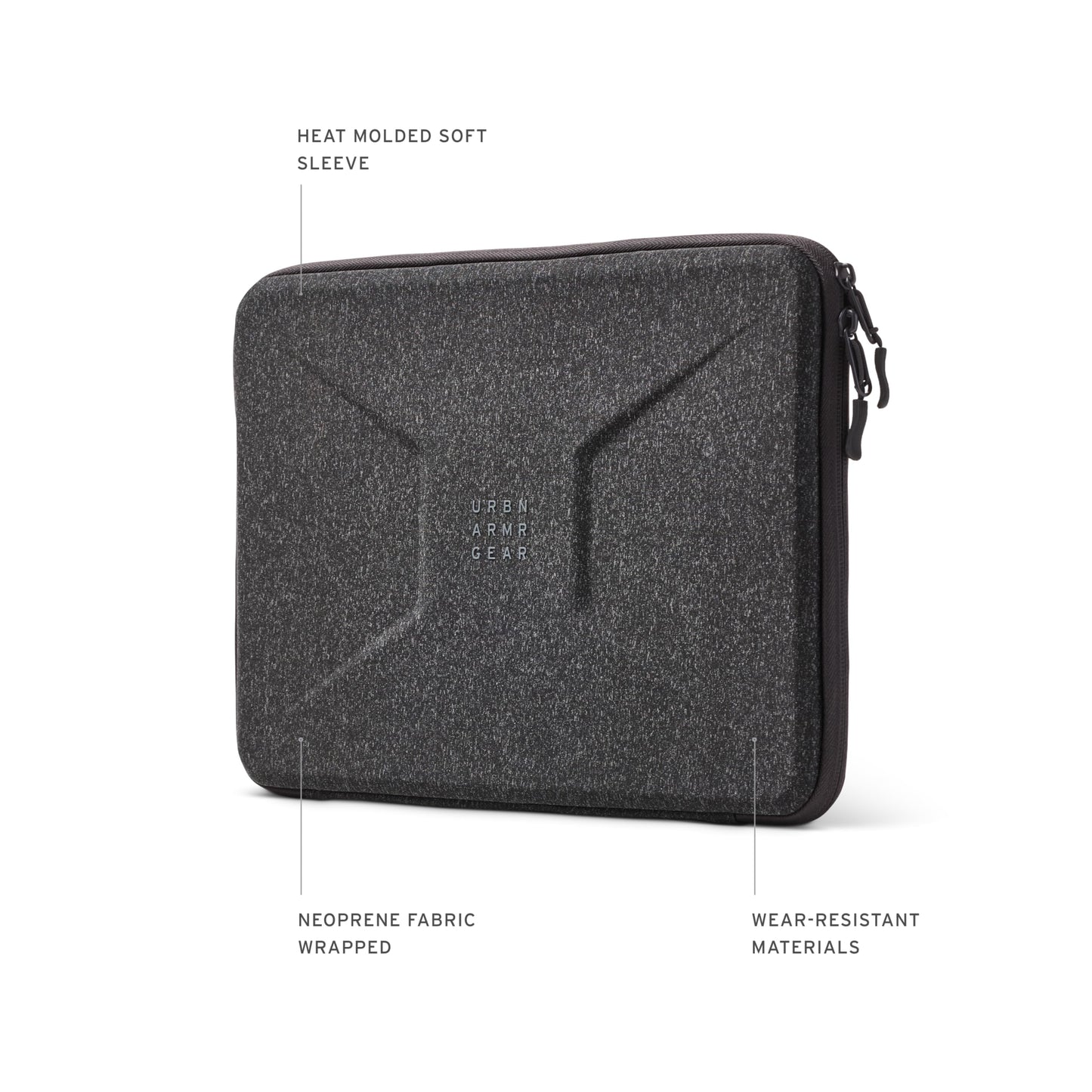URBAN ARMOR GEAR UAG Civilian Medium Sleeve Laptop Case Fits Up to 13-14" Laptop MacBook Neo A18 Pro - Shockproof Protective Carrying Computer Bag with Interior Lining & Accessory Pocket, Dark Grey