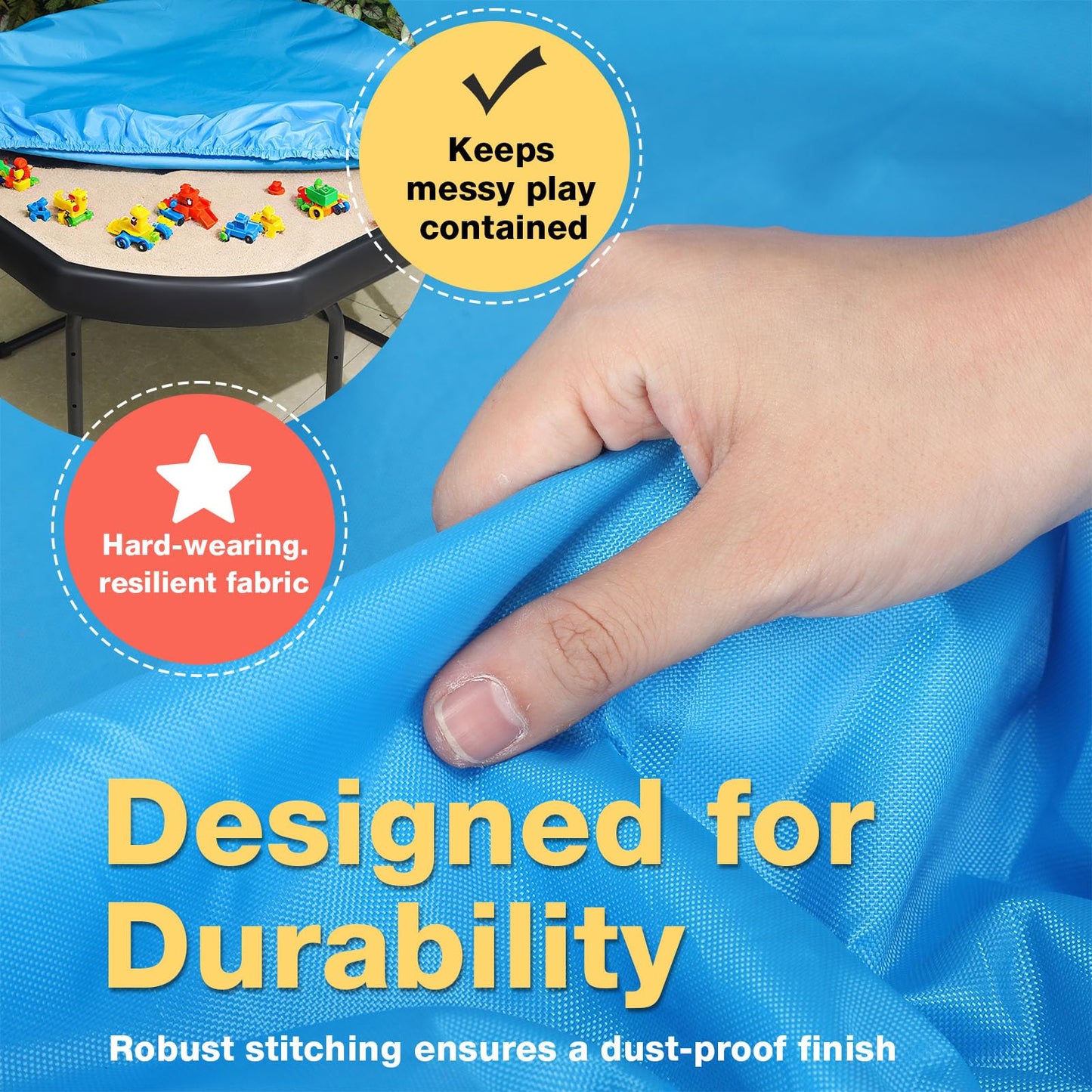 Vicenpal 38" Tuff Tray Cover Weatherproof Protective Lid for Tuff Tray for Sensory Bin, Outdoor Water Table, Stand Top