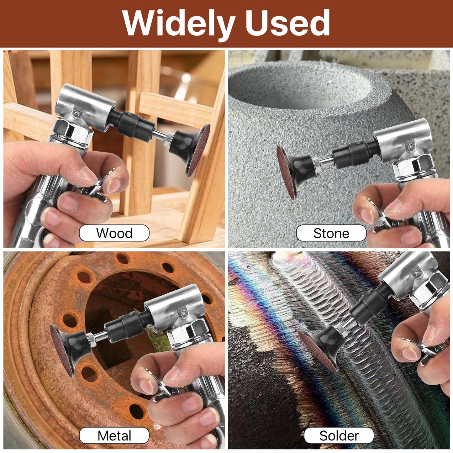 Akamino 200 Pcs 2 Inch Sanding Discs,36/40/60/100 Grit Mix Roll Lock Discs Set,Aluminum Oxide Coated Die Grinder Surface Conditioning Discs for Surface Prep Polish Burr Rust Paint Remova