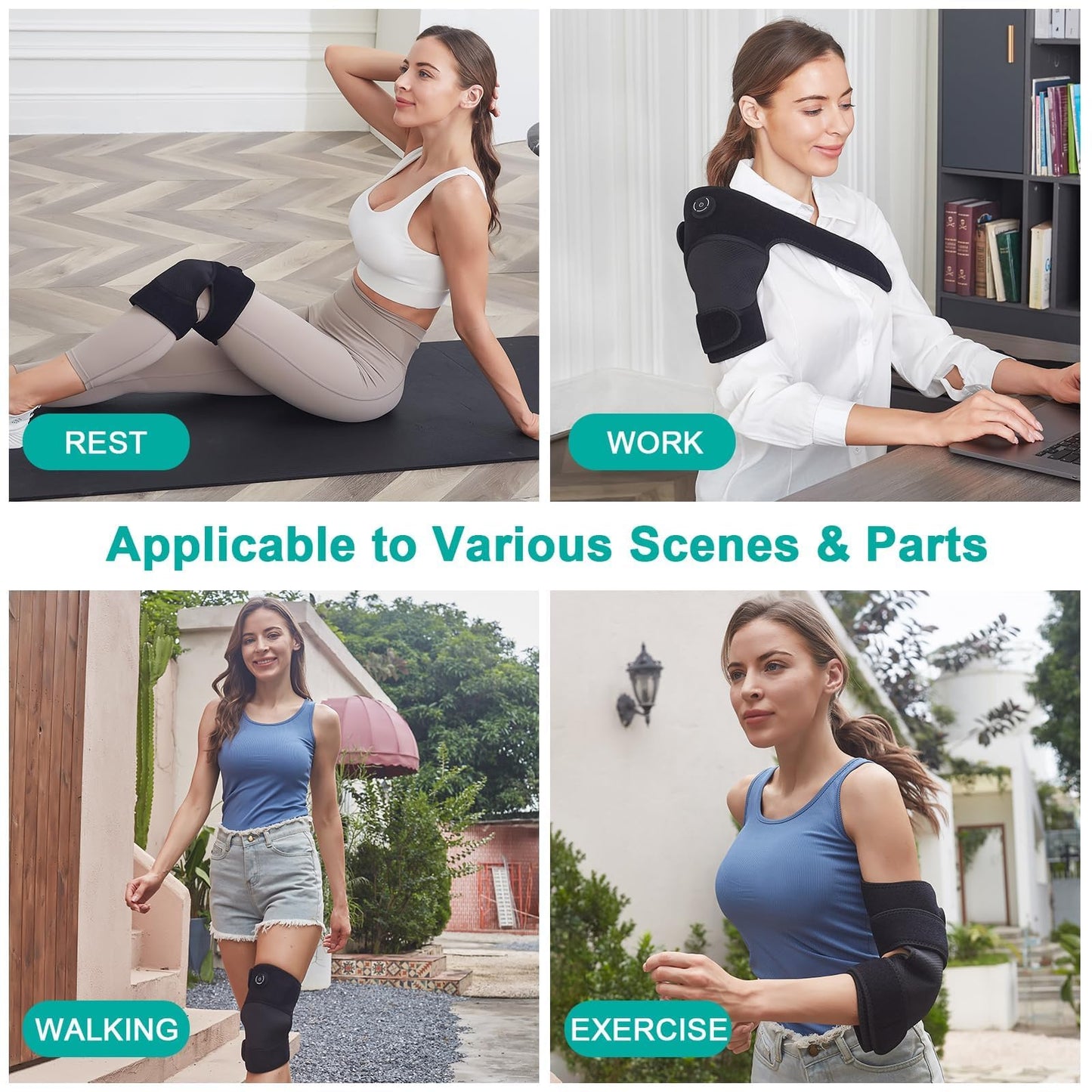 CLMTAS Red Light, Red Light for Knee and Elbow Joint, Wireless Rechargeable Design, Larger Battery Capacity, for Elderly & Athletes