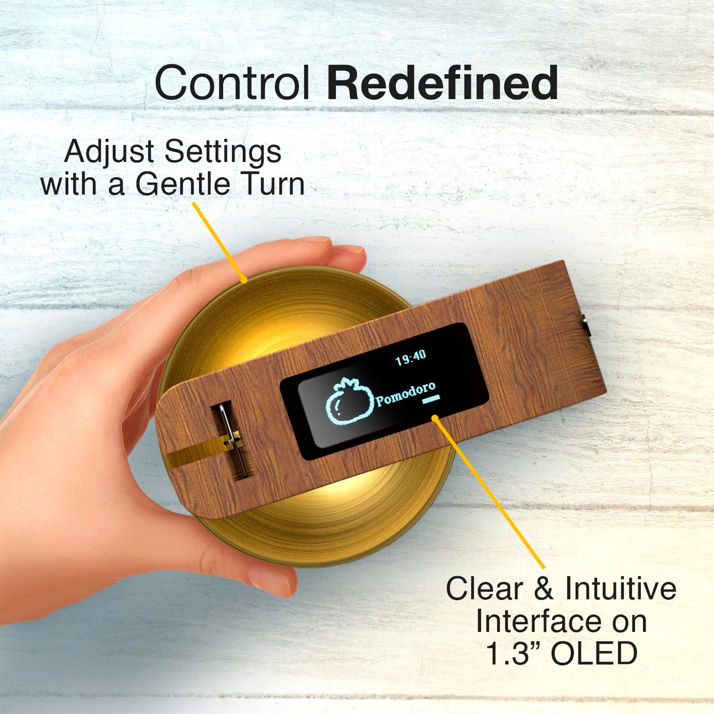 Pro Timer P2 - Elegant Wooden Pomodoro Timer - an Original Productivity with Magnetic Memo Board – High-End Quality Desk Device for Focus, Meditation & Productivity - Ideal for Work & Study