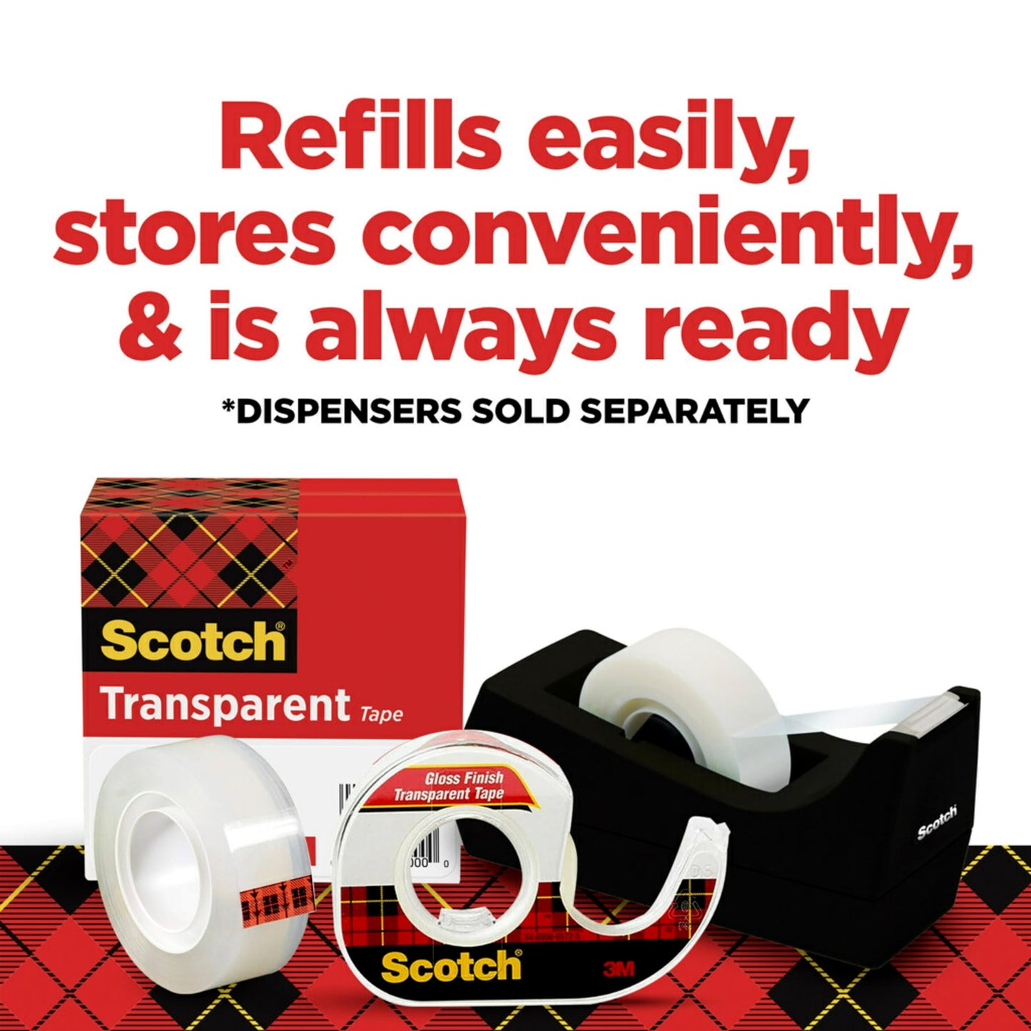 Scotch Transparent Tape, 3/4-inch x 1000 Inches, 24 Rolls (600K24)