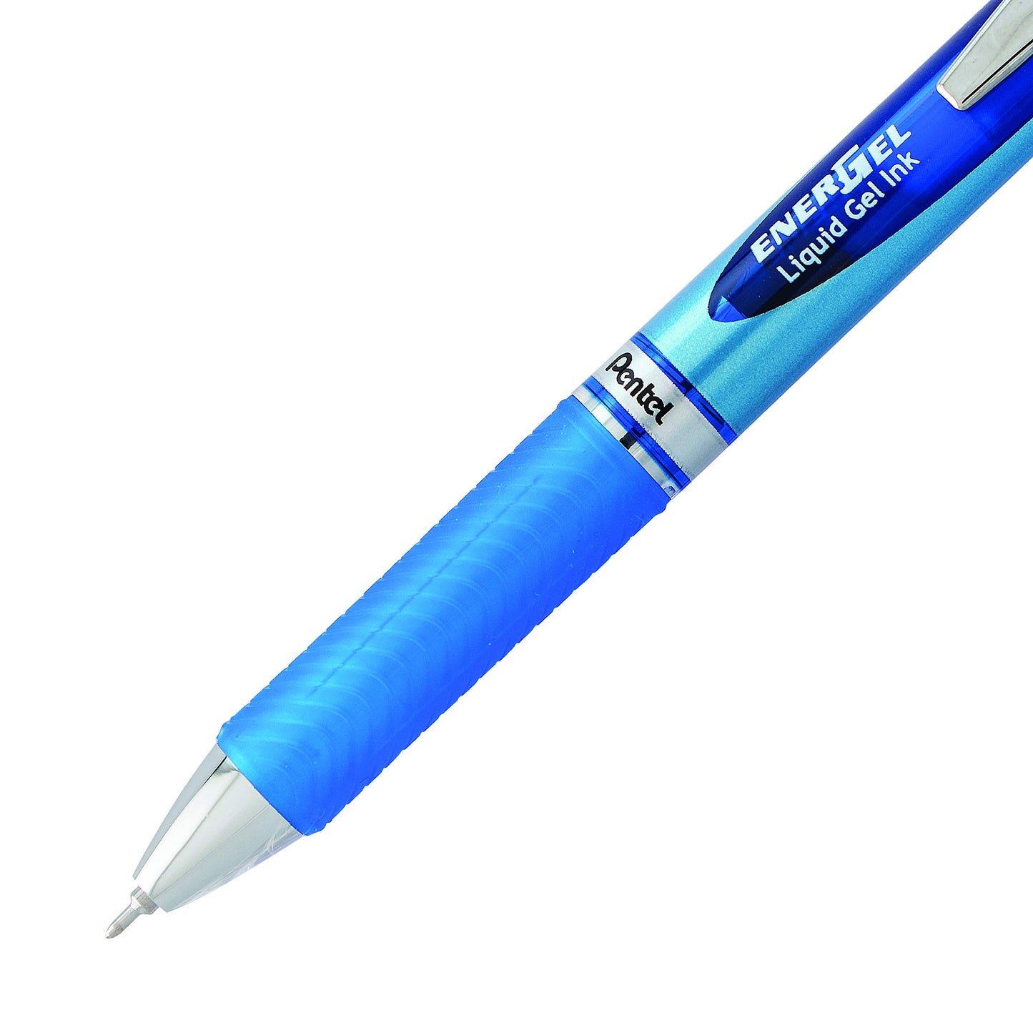 Pentel EnerGel Retractable Liquid Gel Rollerball Pen, Everyday Use, Office Supplies, School Supplies, 0.5mm Fine Needle Point, Blue Ink, BLN75-C, Box of 12