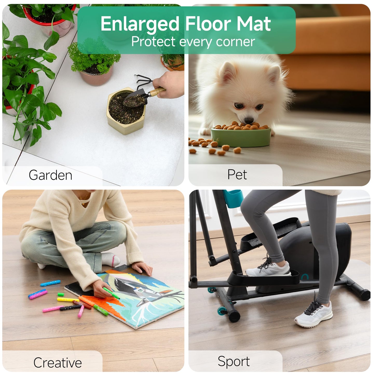 NATRKE Office Chair Mat for Hardwood Floor, 30"x48" Clear Desk Chair Mat with Non-Slip Frosted Back, Transparent PVC Floor Protector Rug for Home Office, BPA & Phthalate Free (Not for Carpet)