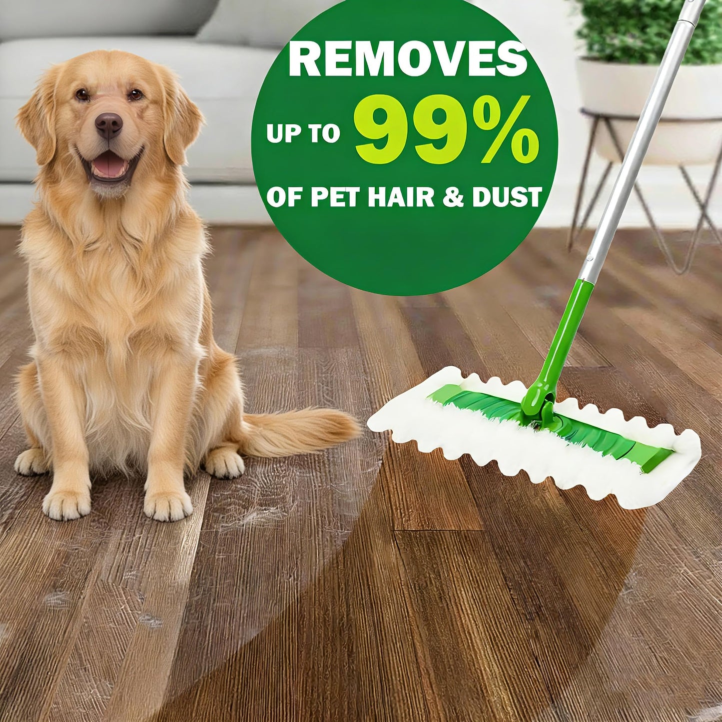 SoliFairy Heavy Duty Dry Sweeping Cloth Refills for Swiffer Sweeper Mop, Sweeper Pet Dry Pad Refills to Clean Dust, Pet Hair, Dirt, Floor Duster Mop Pads, 100 Count