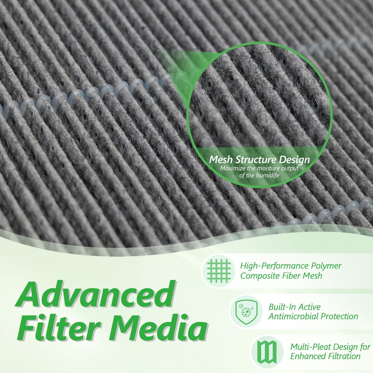 SAKEGDY 12-Pack 6000S Replacement Filter, Compatible with LEVOIT Superior 6000S Smart Evaporative Humidifier, Gray