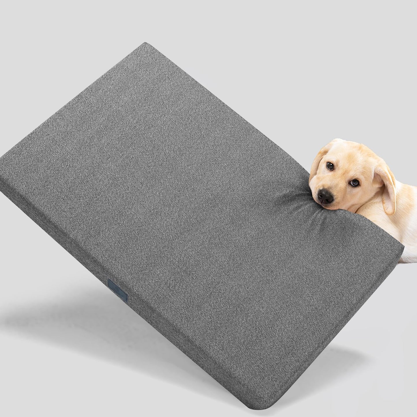 Veehoo Chew Proof Dog Crate Bed, XL Extra Large Indestructible Dog Bed for Crate, Tough Chew Resistant Pet Pad with Removable Washable Cover & Hidden Zipper