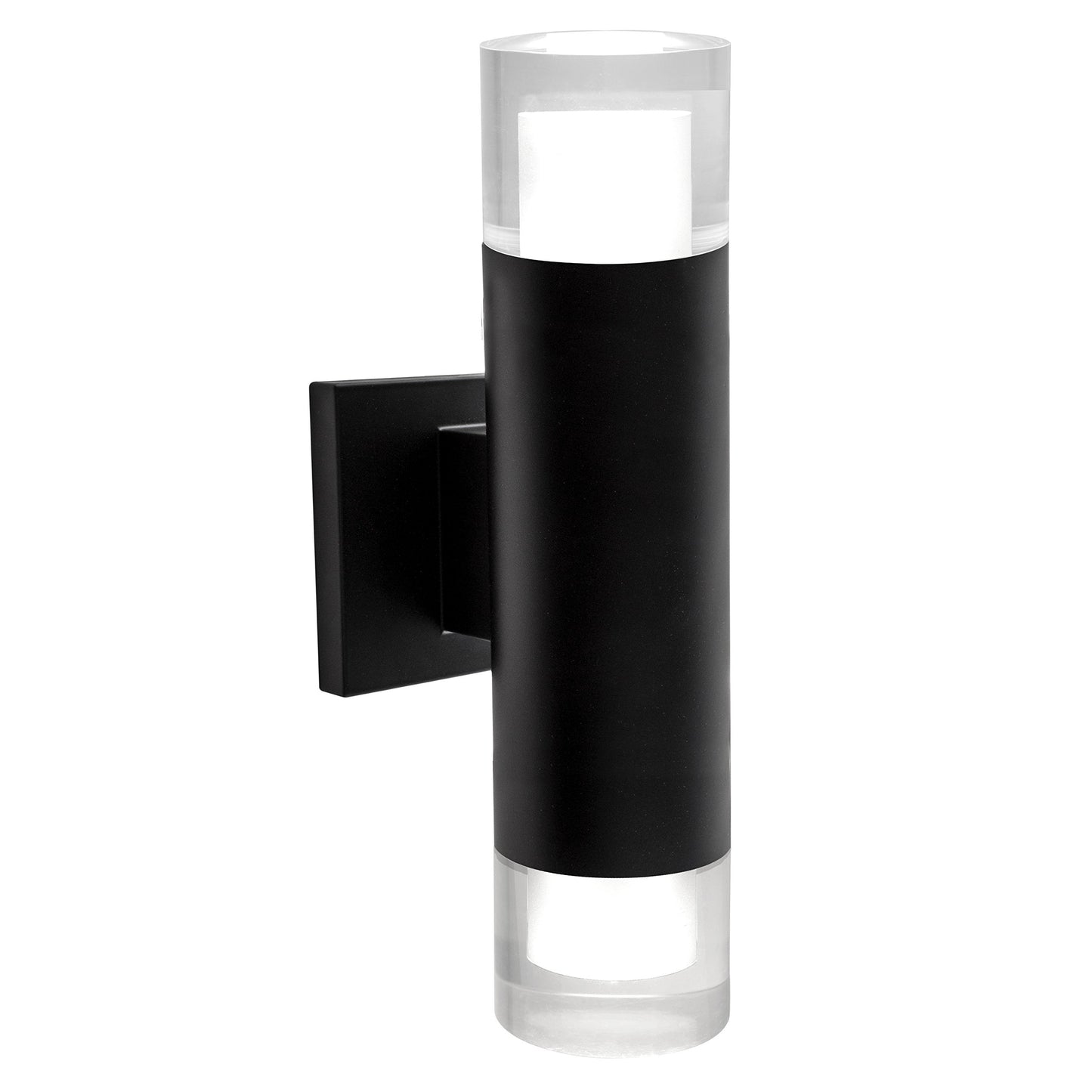 BAZZ W16639BK Luvia LED Outdoor Wall Fixture, Rust Proof, Energy Efficient, Water Resistant, Bulbs Included, 13-in, Black