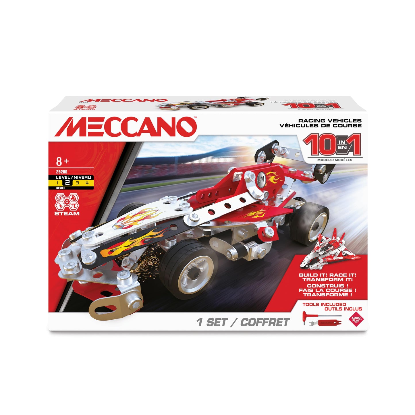 Meccano - 10 Multi Model Set - Racing Vehicles
