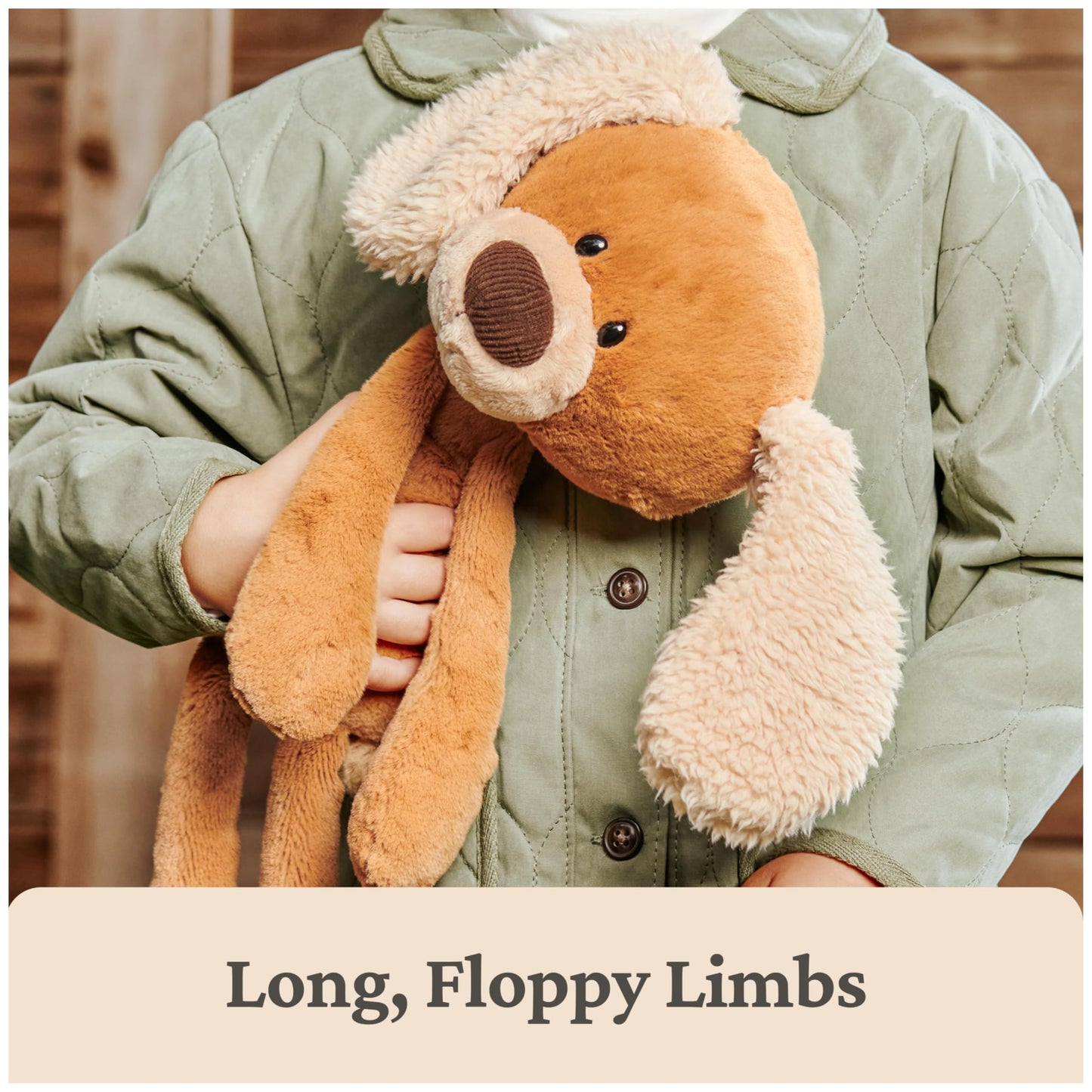 GUND Take-Along Friends, MASI Puppy Dog Plush Stuffed Animal for Ages 1 and Up, Brown/Cream, 15"