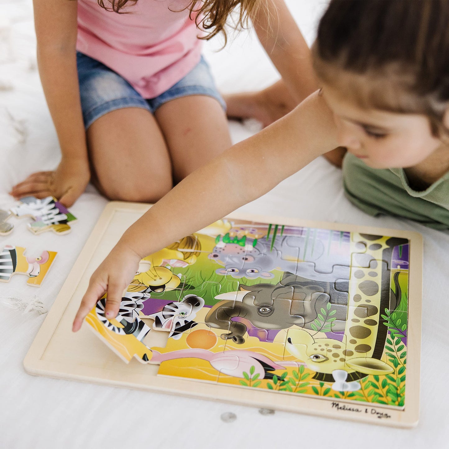 Melissa & Doug 3-Puzzle Jigsaw Set - Dinosaurs, Ocean, and SafariToddler Jigsaw Puzzles; Sea Creatures, Dinosaur, Animal Wood Puzzles for Kids Ages 3+