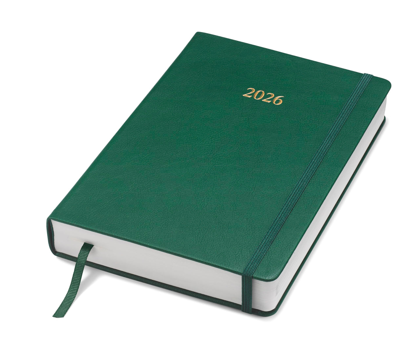 Wykeham's Executive 2026 Daily Journal Planner – Canadian Public Holidays & Format – Customisation Available (Racing Green, 8.5"×5.5")