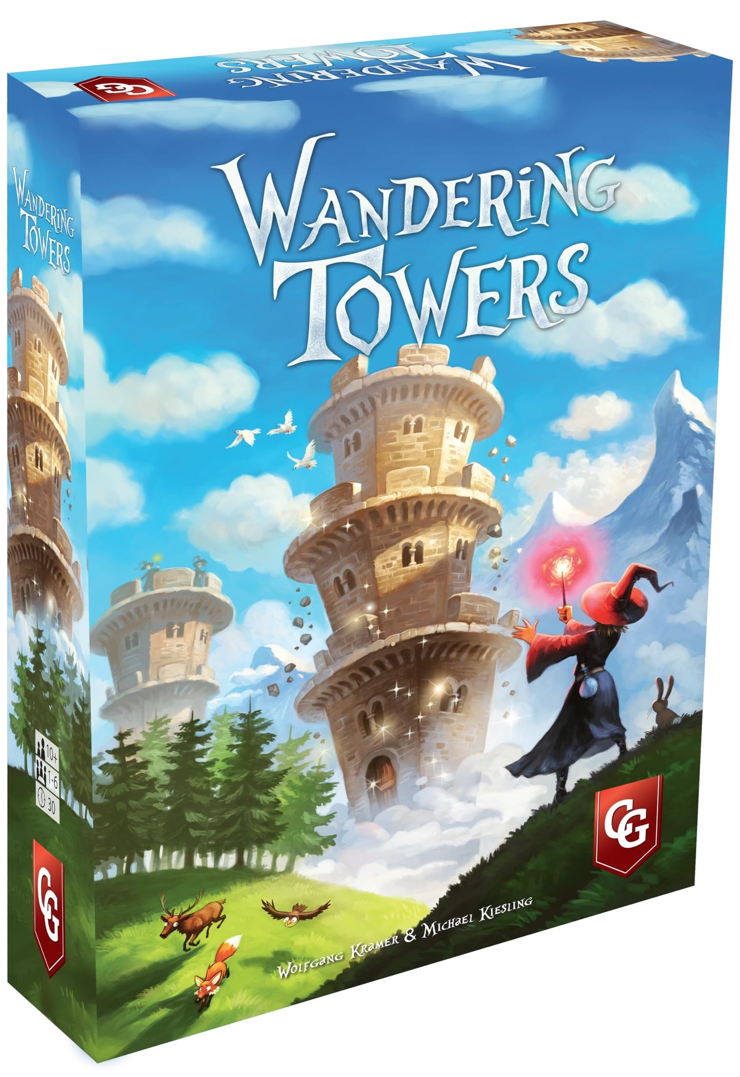 Capstone Games Wandering Towers - Capstone Games, A Game About Trapping Wizards, Movement & Magic, Ages 10+, 1-6 Players, 30 Mins