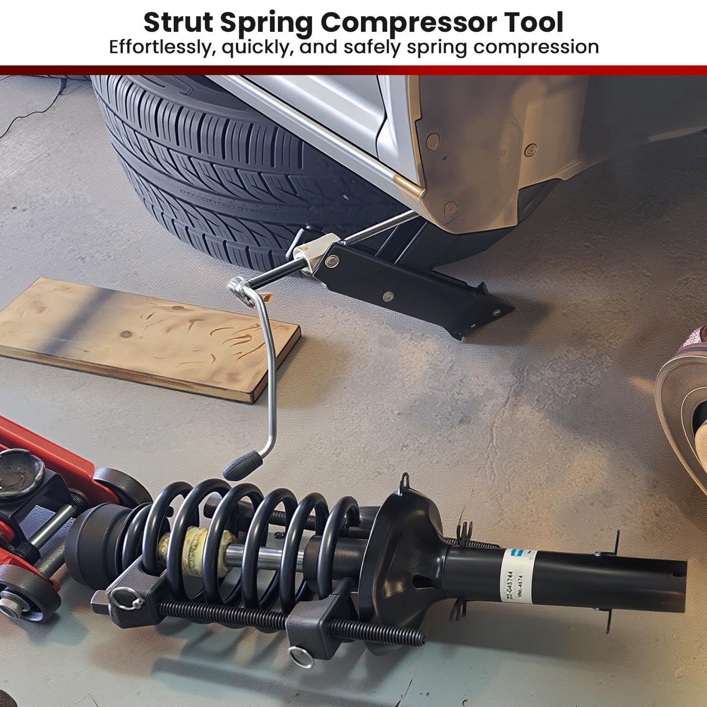 ATPEAM Macpherson Strut Spring Compressor Tool Kit | Heavy Duty Coil Spring Compressor Tool Set for Car, Truck, Motorcycle 1/2" Square Drive， 13/16in Socket, 2PC Set