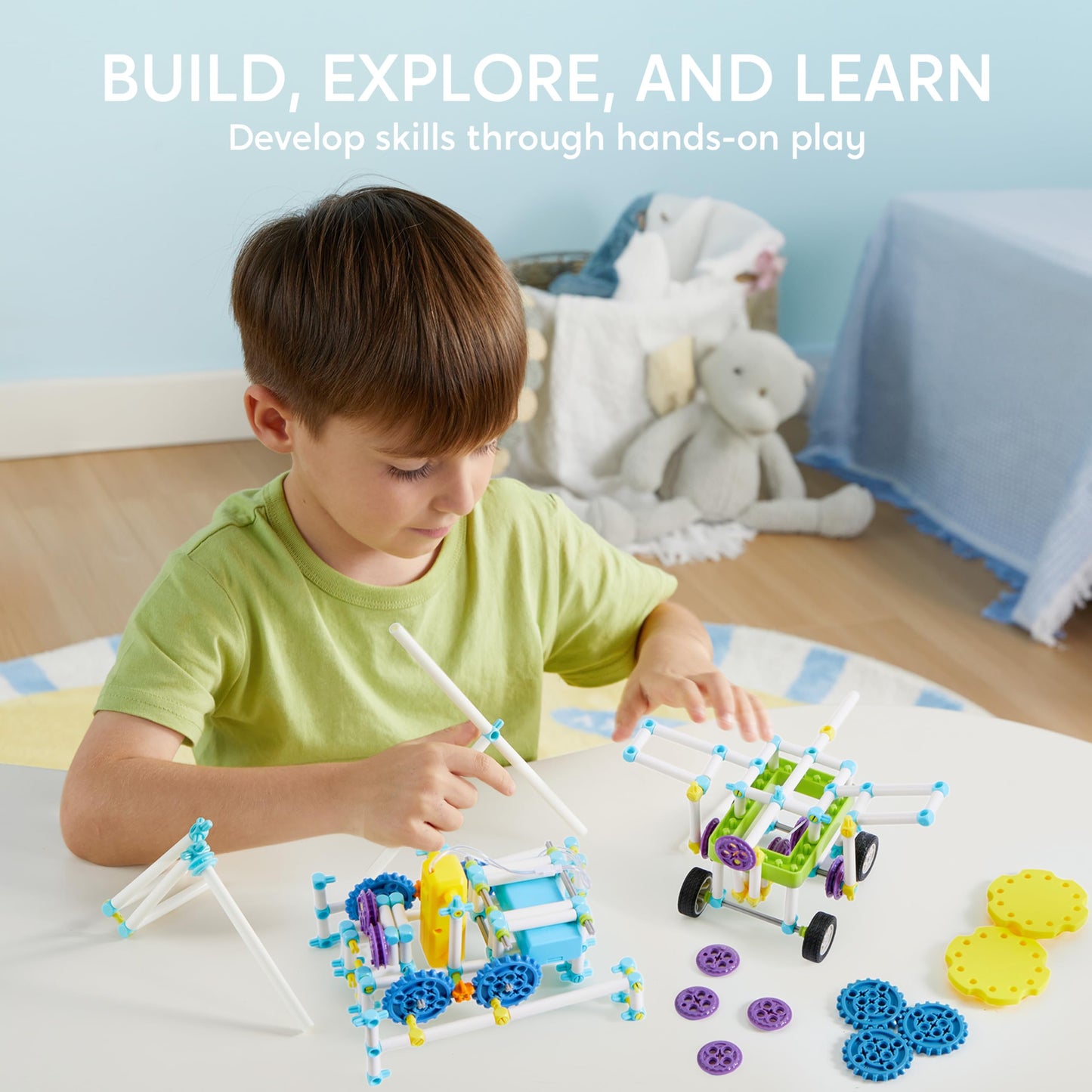 JOVA Klever Kits 36-in-1 Motor Robotic Kits, Make Your Own Kids Craft Kits Educational STEM Toys for Ages 8-13 Boys and Girls, Science Gifts for 8 Years Old