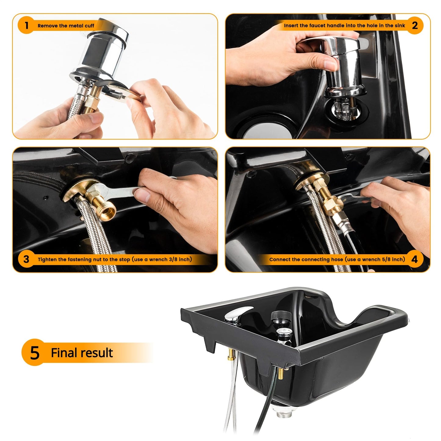 NEW Beauty Salon Shampoo Bowl Faucet Beauty Salon Spray Hose