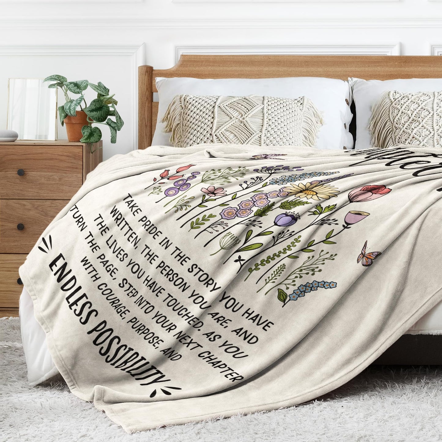 Afterprints 40th Birthday Gifts for Women, Chapter 40 Blanket, 1986 40th Birthday Decorations, 40 Year Old Gifts for Women, Wife, Mom, Friend, Sister, Turning 40 Throw Blankets 50'' x 60''