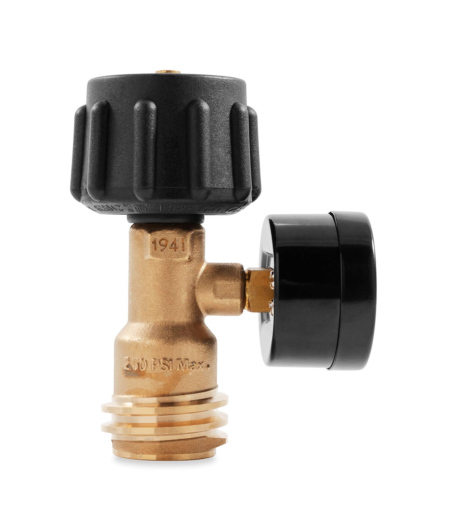 Camco Propane Gauge/Leak Detector, Type 1 Connection for Gas Grills, RVs and Boats - 59023, Black