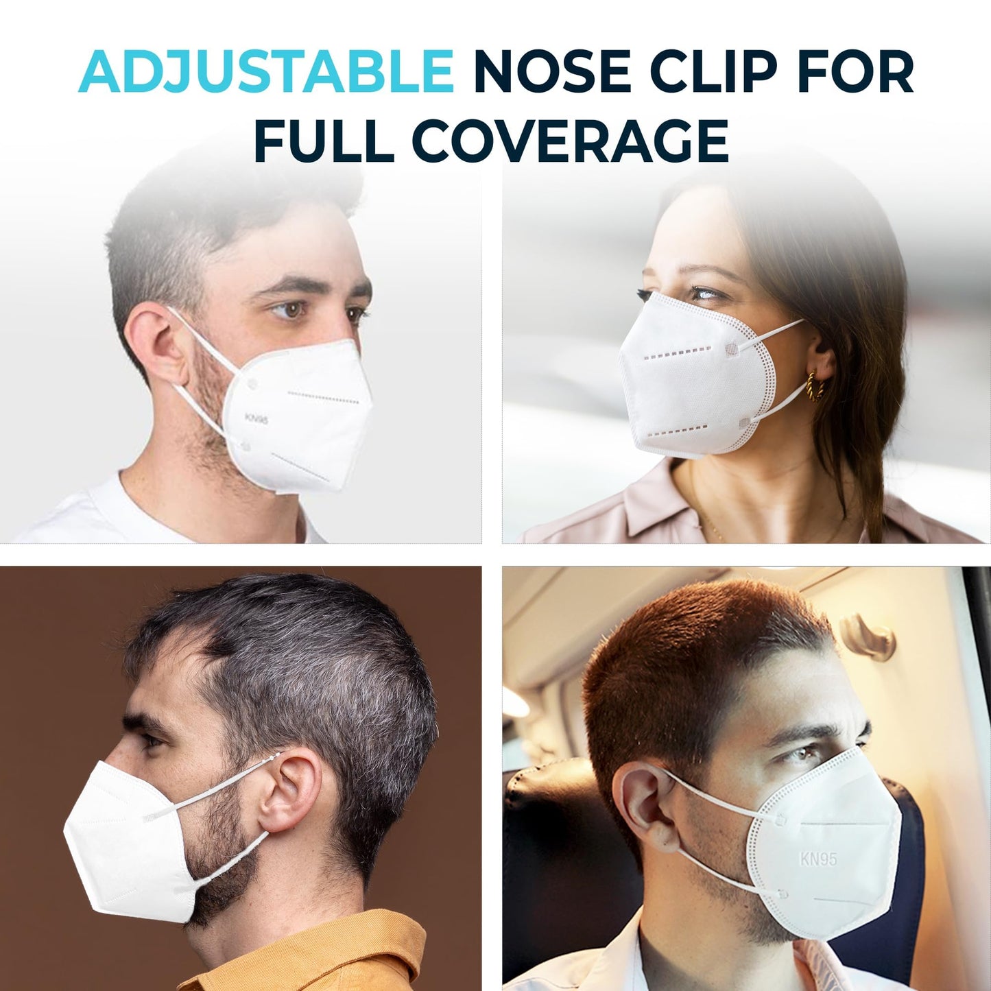 [50 PACK] 5-Ply Disposable Face Mask - Premium Material and Comfortable Fit for Safe and Effective Wear