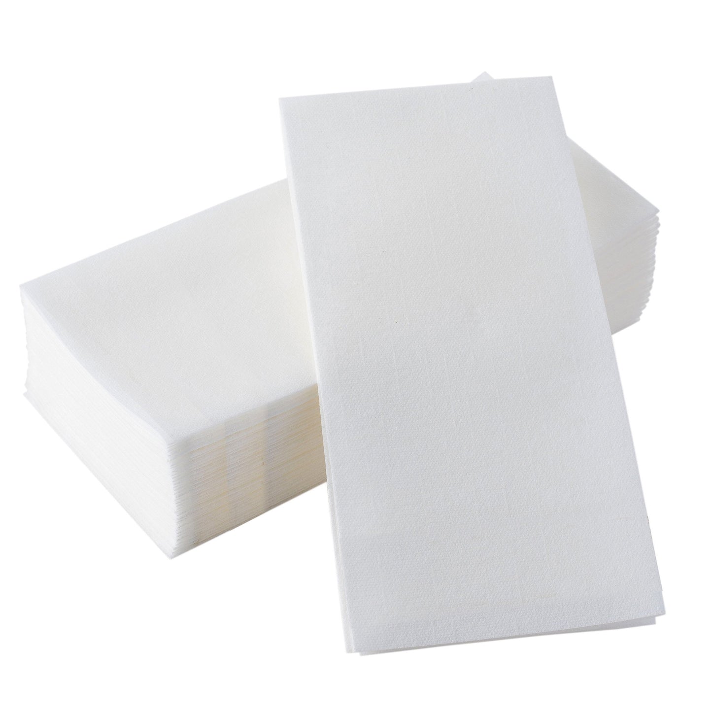 300-Pack BloominGoods Disposable Bathroom Napkins | Single-Use Classic Lite Linen-Feel Guest Towels, Made in USA | Cloth-Like Hand Towels, White, 12" x 17"