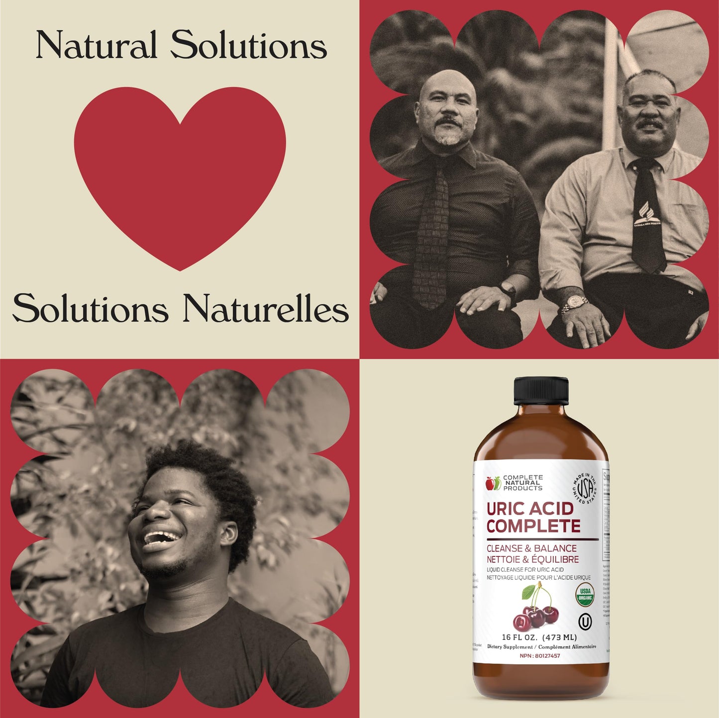 Complete Natural Products Uric Acid Complete - 16oz Liquid Supplement to Support Uric Acid Cleanse, Kidney Health & Circulation with Apple Cider Vinegar, Tart Cherry, & Beet Root.