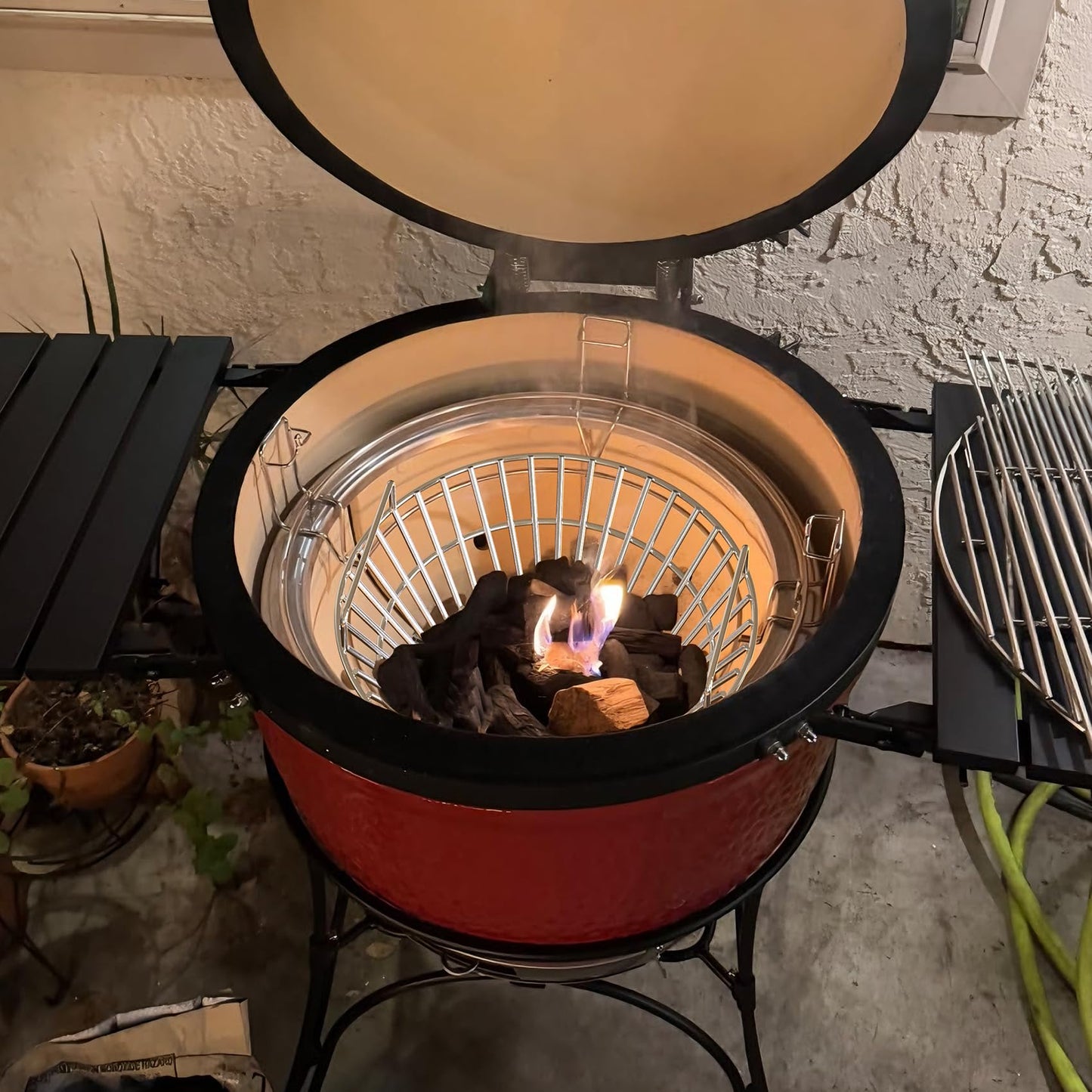 onlyfire Stainless Steel Charcoal Ash Basket Fits Large BGE, Kamado Joe Classic and Other Similar Grills