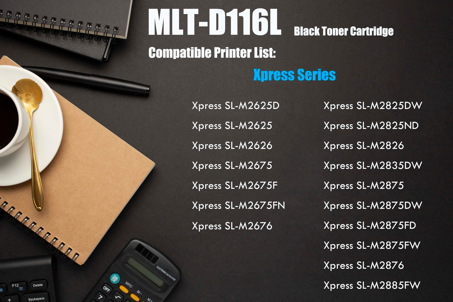 Ultra Toner® Compatible Replacement for Samsung MLT-D116L Toner Cartridge mltd116l Xpress SL-M2875FW M2625 M2625D M2626 M2675 M2675F M2675FN M2676 M2825DW M2825ND M2826 M2875 M2875FD M2876 (2 Pack)