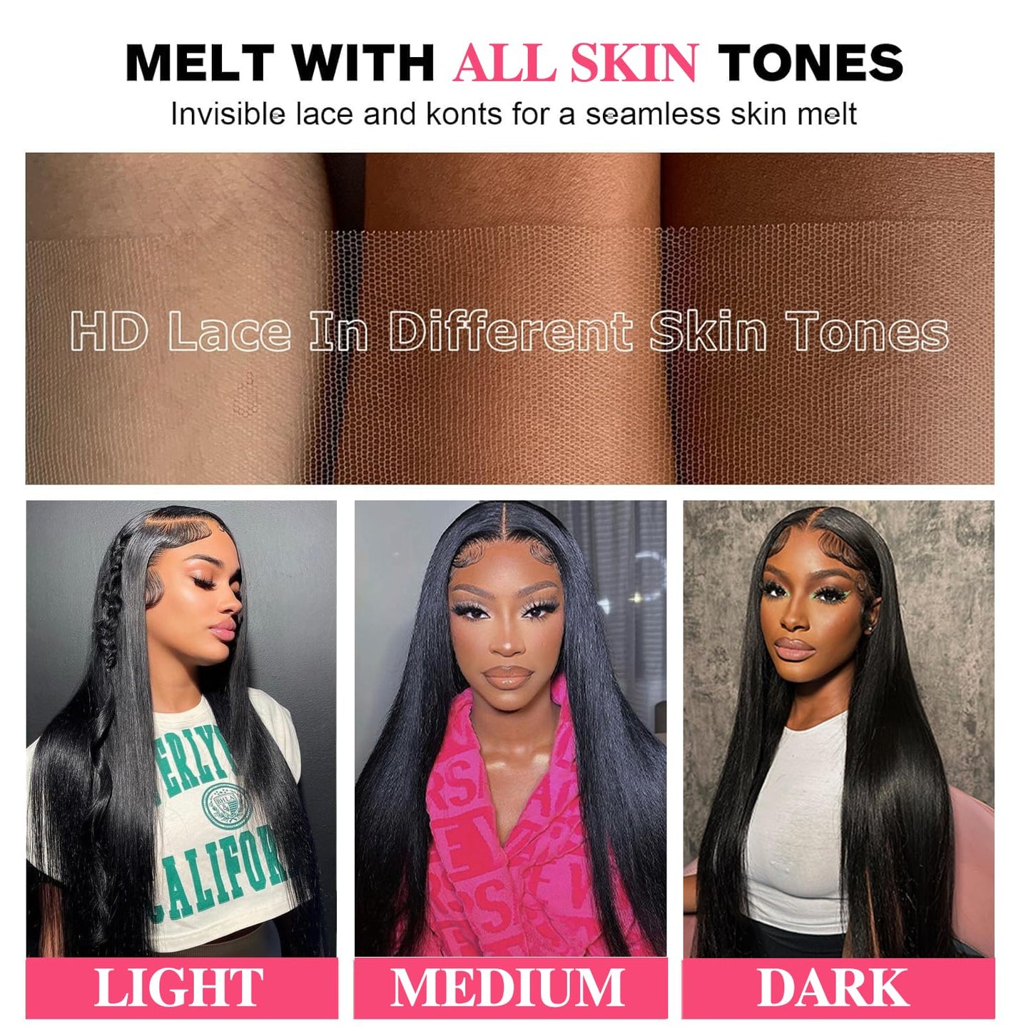 13x6 HD Full Lace Frontal Wig Human Hair 200 Density Straight Lace Front Wigs Human Hair Pre Plucked with Baby Hair 12A 100% Virgin Human Hair Wigs for Black Women Full and Thick Natural Black 22 Inch