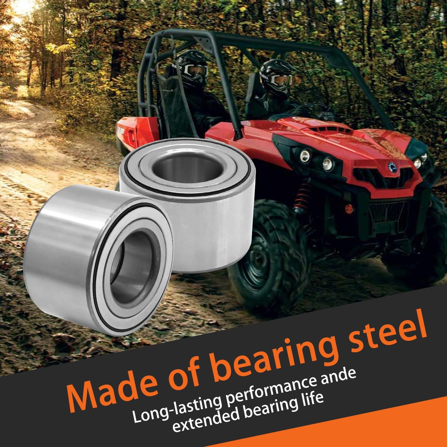 Aynaxcol Heavy Duty Front Rear Wheel Bearings 293350118 Replacement for Can Am UTV Commander 800/1000 2011-2016 Replacement for Can Am UTV Maverick 1000 2013-2016 Replace# 705400088
