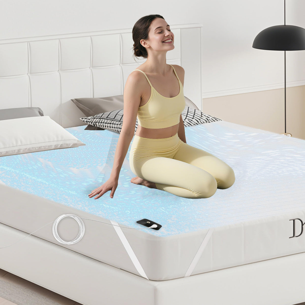 GRUENERDE Grounding Sheet Queen for Better Sleep (Beige 60x80in)