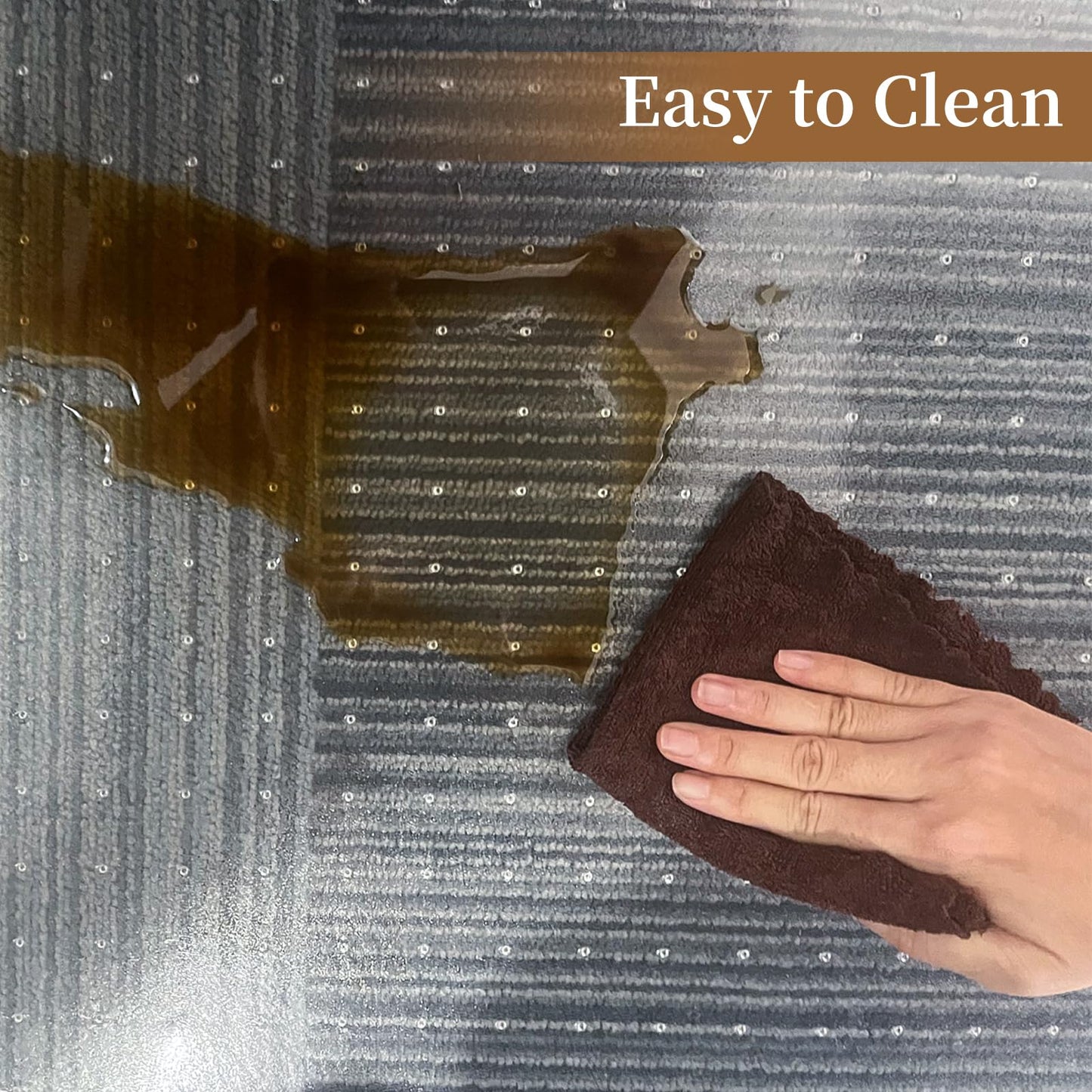 MESHDO Carpet Chair Mat 53X 45 Inch - 2.2MM Thicker Office Chair Mat for Carpet Floors, Clear and Thick Rolling Computer Chair Mat with Non-Slip Studded for Home and Office Low Pile Carpets
