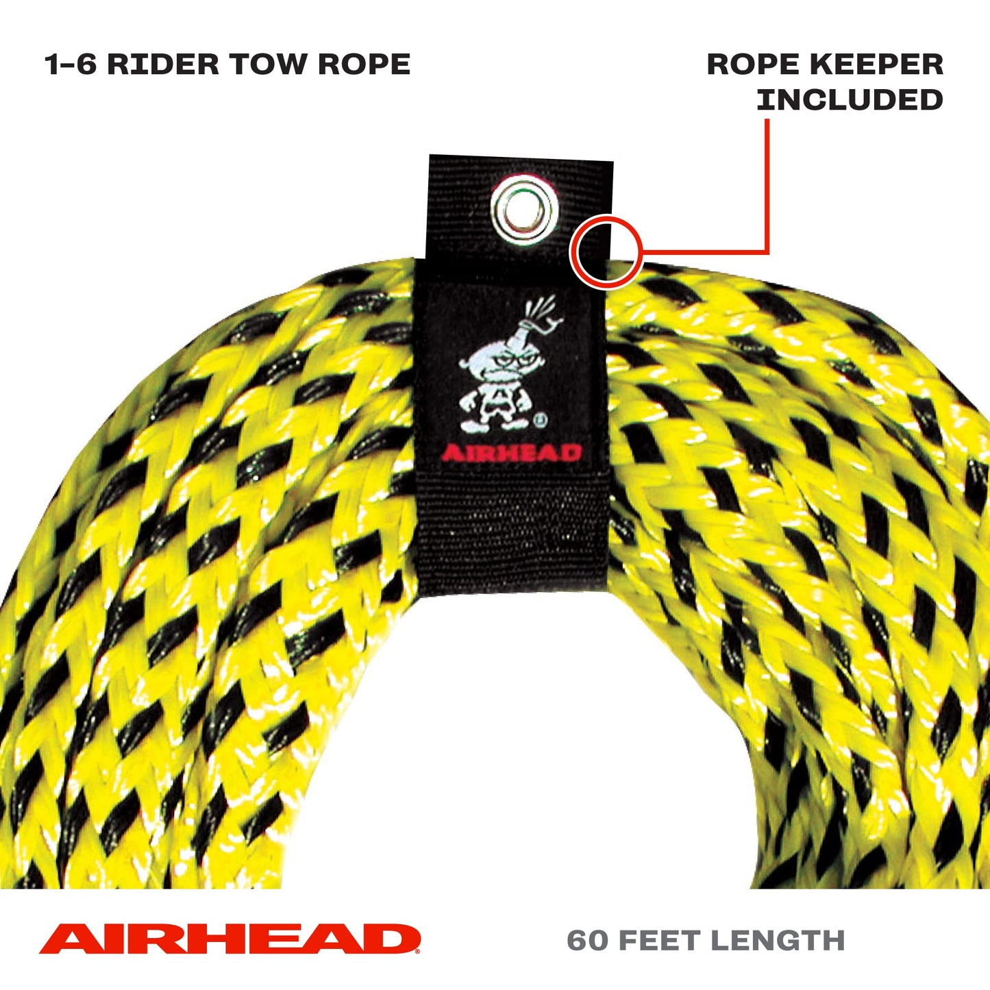 AIRHEAD AHTR-6000 Super Strength 6 Rider Tube Tow Rope