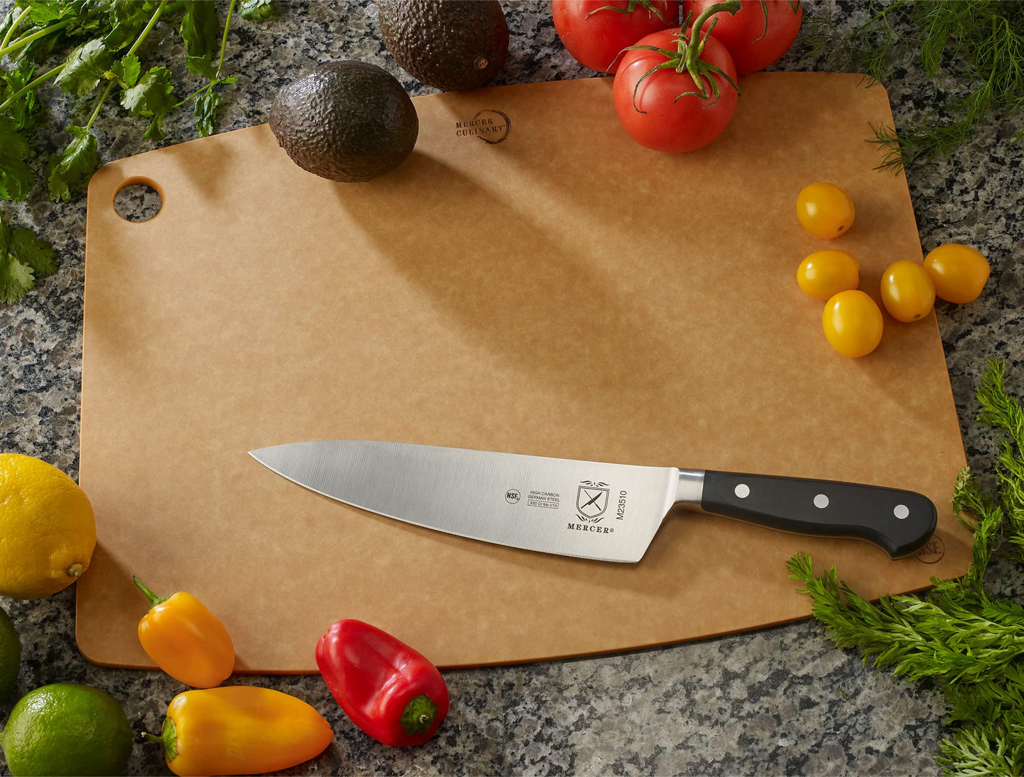 Mercer Culinary 8-Inch Forged Riveted Chef's Knife, Black