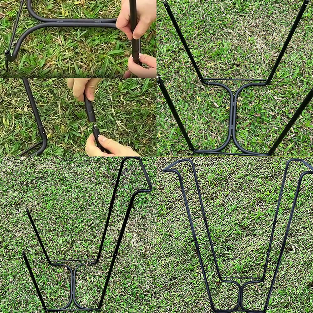 2PCS Multi-Purpose Metal Trash Bag Holder Stand 30-45 Gallon Leaf Garbage Frame Holds Leaves Bags Rack Holders for Outdoor Yard Camping Garden Lawn Party Gardening Parties Supplies